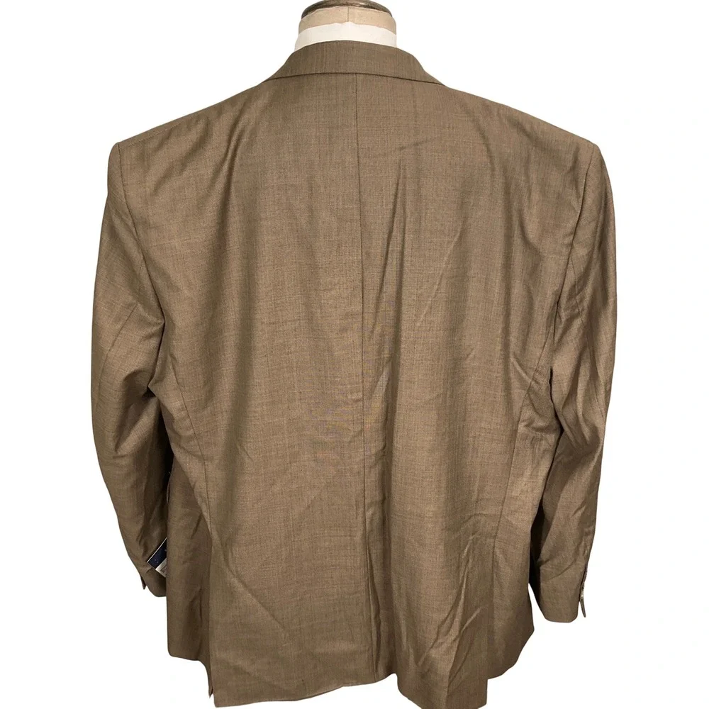 Stafford Blazer & Vest Mens 52BL Brown Travel Wool